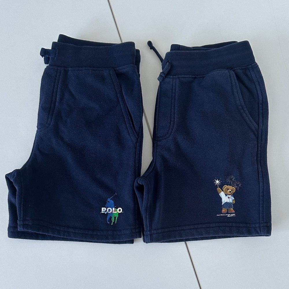 Polo by Ralph Lauren Kids Blue Shorts with Bear Design